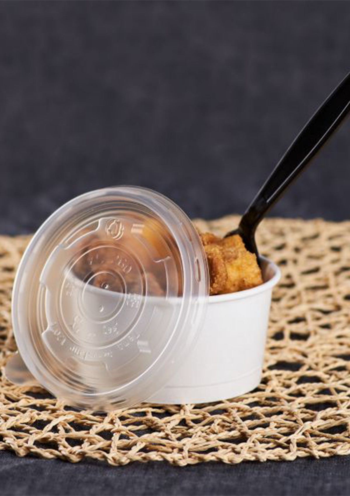 8oz PP Plastic Food Container Flat Lids