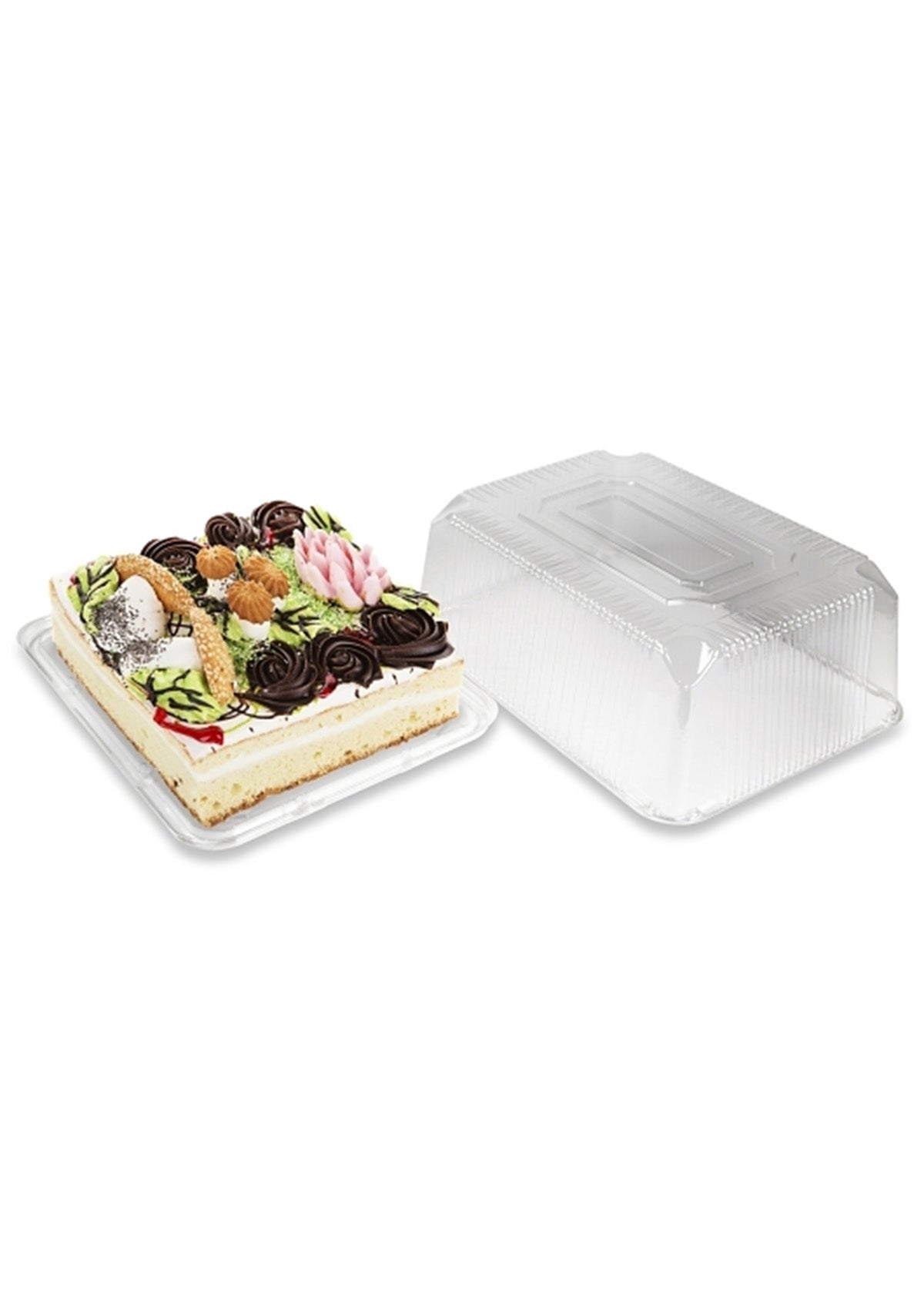 Cake Container Clear .25 High Dome