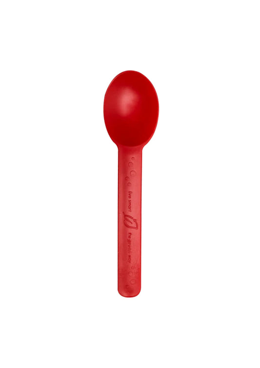 Eco Plastic Heavy Weight Spoons (Red)