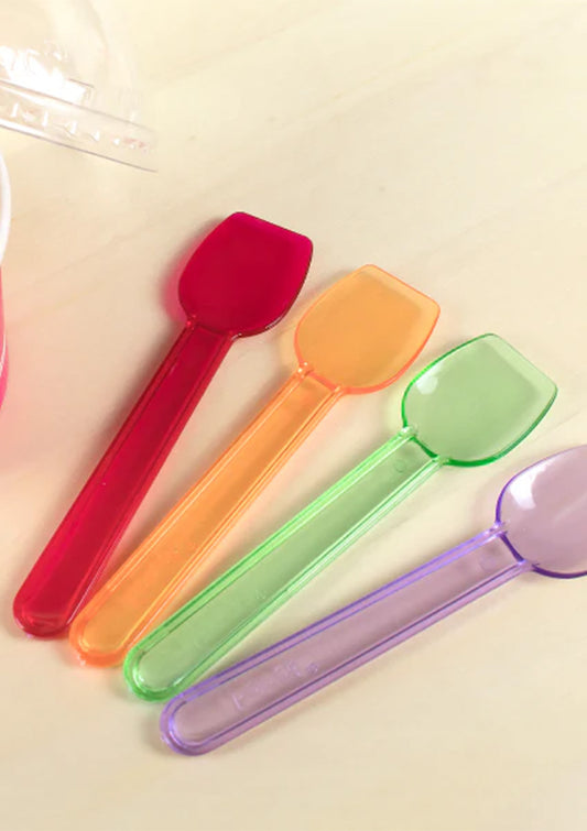 Plastic Gelato Spoons (Rainbow)