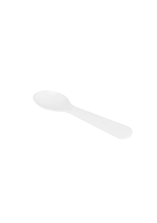 Plastic Tasting Spoon, White